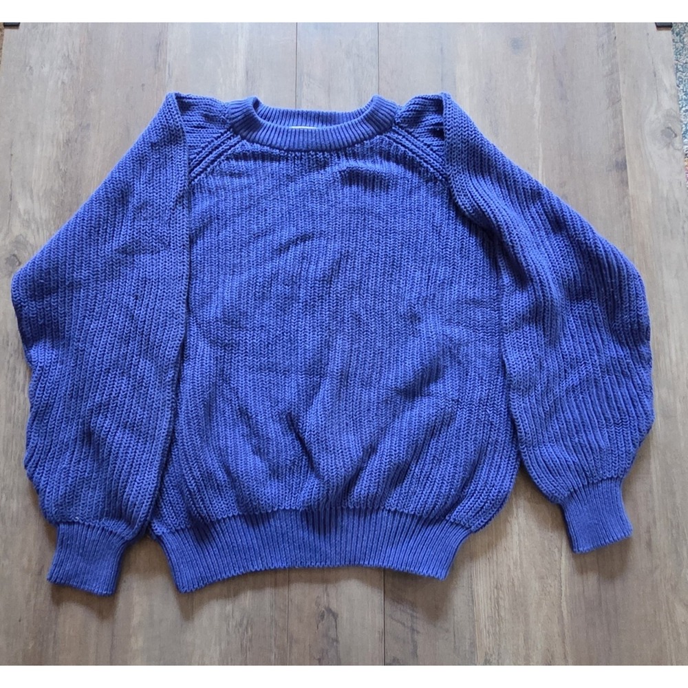Parker Of Vienna Vintage 80/90s Blue Knit Pullover Sweater Women M